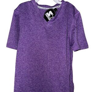Starter Girls Purple Heather T-Shirt Crew Neck Short Sleeves Polyester